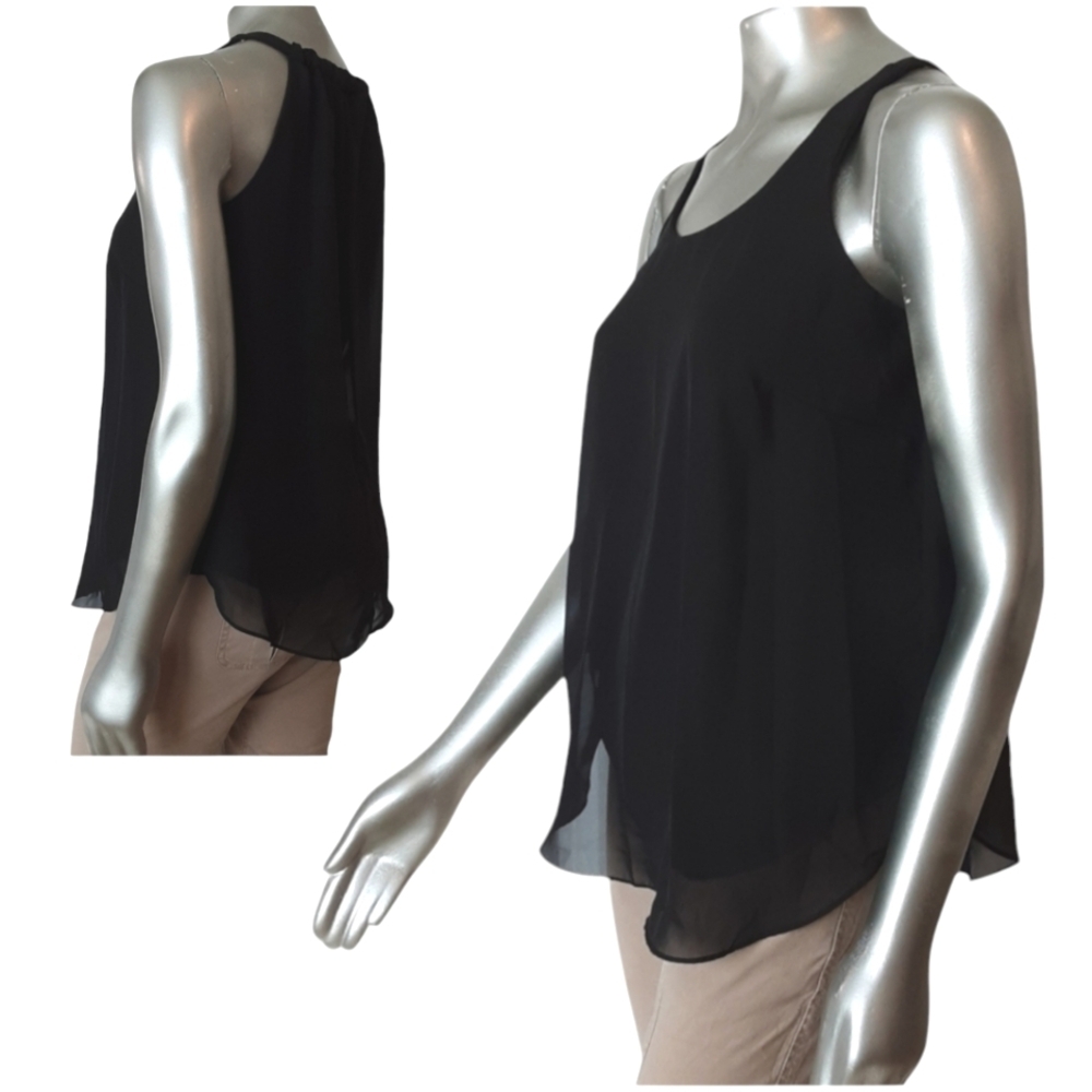 🪻BOGO🪻 New Directions Layered Chiffon Top Sz Small Flowy & Feminine